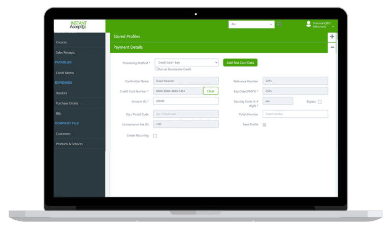QuickBooks Integration with Instant Accept